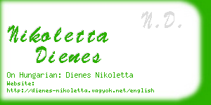 nikoletta dienes business card